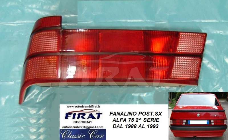 FANALINO ALFA 75 1988 - 1993 POST.SX - Clicca l'immagine per chiudere